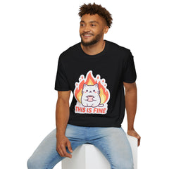 Cute Cat This Is Fine Unisex T-Shirt