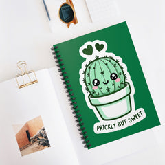 Cactus Spiral Notebook - Prickly But Sweet, Cute Journal, Eco-Friendly Stationery, Gift for Students, Note-taking, Plant Lover