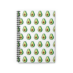 Avocado-Themed Ruled Spiral Notebook - Cute Journal, Daily Planner, Recipe Keeper, School Supplies, Gift for Food Lovers