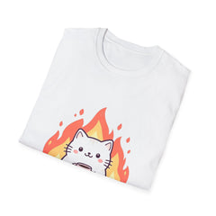 Cute Cat This Is Fine Unisex T-Shirt