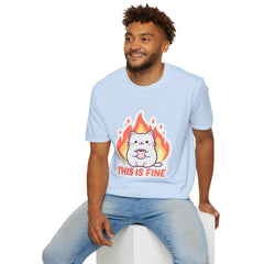 Cute Cat This Is Fine Unisex T-Shirt
