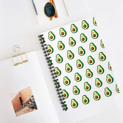 Avocado-Themed Ruled Spiral Notebook - Cute Journal, Daily Planner, Recipe Keeper, School Supplies, Gift for Food Lovers