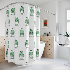 Cactus Shower Curtain - Fun Bathroom Decor, Gift for Plant Lovers, Trendy Home Accessories, Cute Cactus Design, Unique Bathroom Art