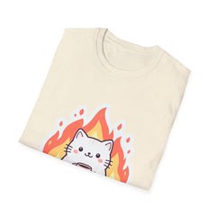 Cute Cat This Is Fine Unisex T-Shirt