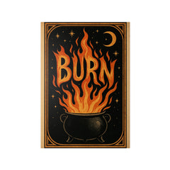 Burning Cauldron Wall Art Print - Magical Decor
