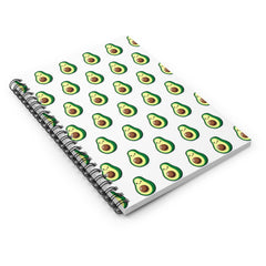 Avocado-Themed Ruled Spiral Notebook - Cute Journal, Daily Planner, Recipe Keeper, School Supplies, Gift for Food Lovers