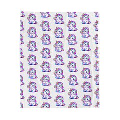 Magical Unicorn Velveteen Plush Blanket, Kids Blanket, Cozy Throw, Ideal Gift, Cute Decor, Soft Home Accessory