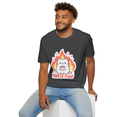 Cute Cat This Is Fine Unisex T-Shirt
