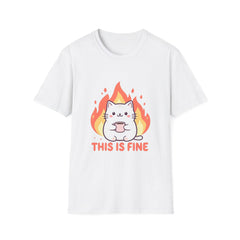 Cute Cat This Is Fine Unisex T-Shirt