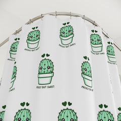 Cactus Shower Curtain - Fun Bathroom Decor, Gift for Plant Lovers, Trendy Home Accessories, Cute Cactus Design, Unique Bathroom Art