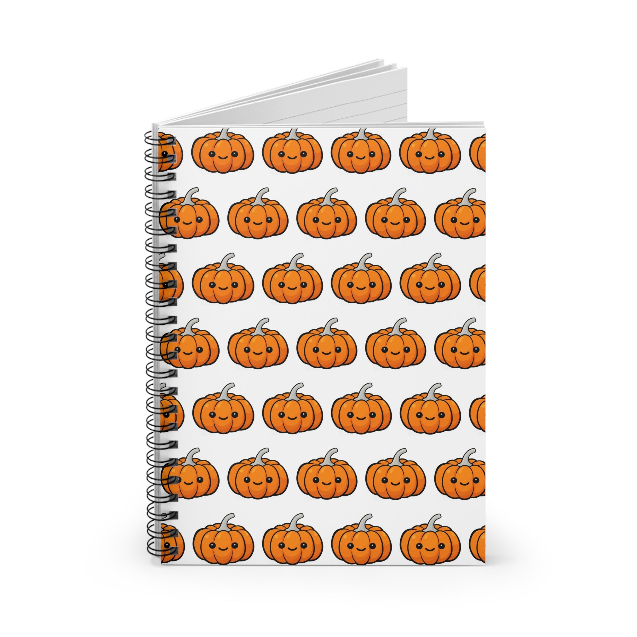 Pumpkin Themed Spiral Notebook - Perfect for Fall and Halloween, Pumpkin Decor, Journaling, School Supplies, Gifts for Kids