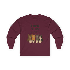 Funny Cat Long Sleeve Tee, Humor Shirt for Cat Lovers, Casual Wear, Gift for Friends, Birthday Tee, Relaxed Fit