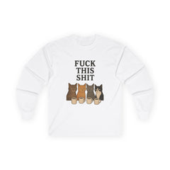 Funny Cat Long Sleeve Tee, Humor Shirt for Cat Lovers, Casual Wear, Gift for Friends, Birthday Tee, Relaxed Fit