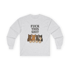 Funny Cat Long Sleeve Tee, Humor Shirt for Cat Lovers, Casual Wear, Gift for Friends, Birthday Tee, Relaxed Fit