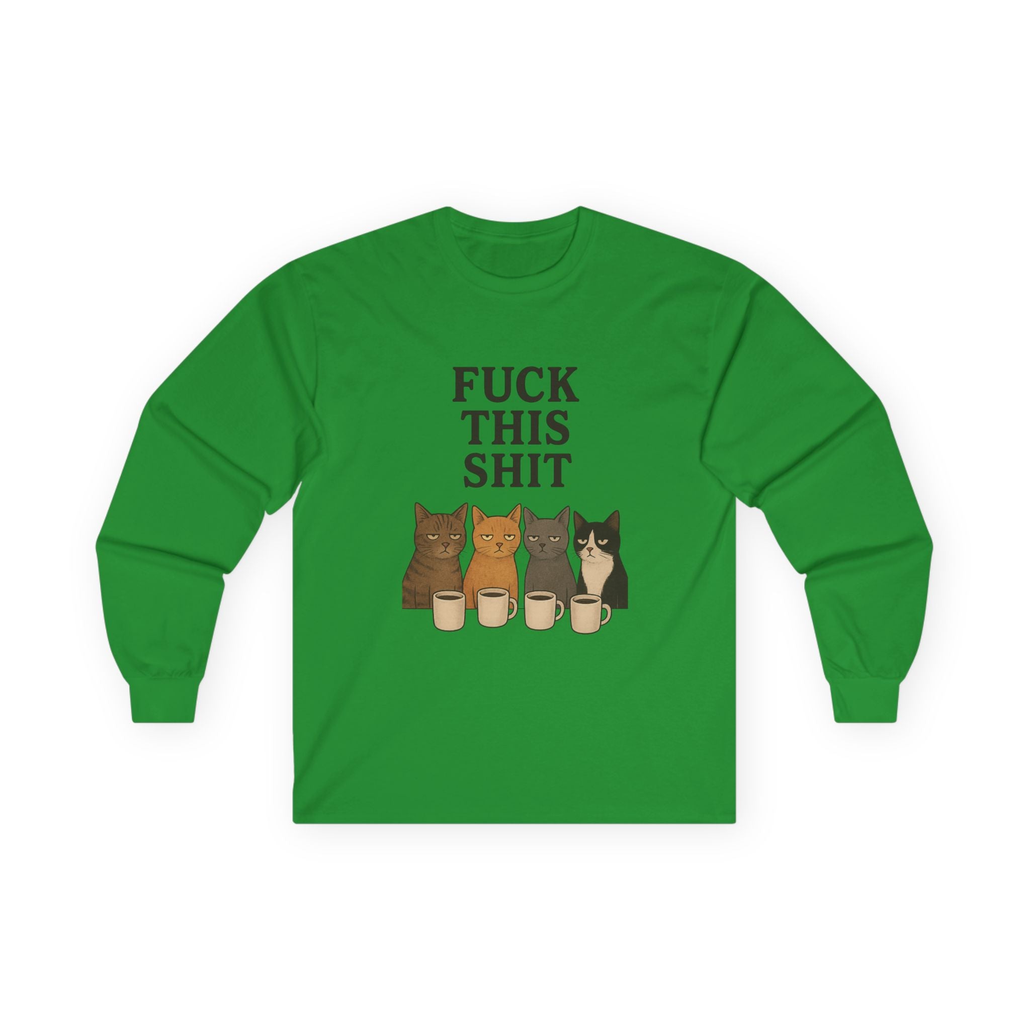 Funny Cat Long Sleeve Tee, Humor Shirt for Cat Lovers, Casual Wear, Gift for Friends, Birthday Tee, Relaxed Fit
