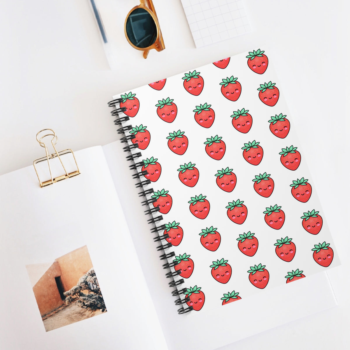 Cute Strawberry Spiral Notebook - Perfect for Students & Journal Lovers, Gift for New Year, Valentine's Day, School Supplies, Cute [...]