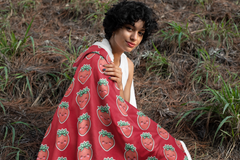 Cozy Strawberry Snuggle Blanket