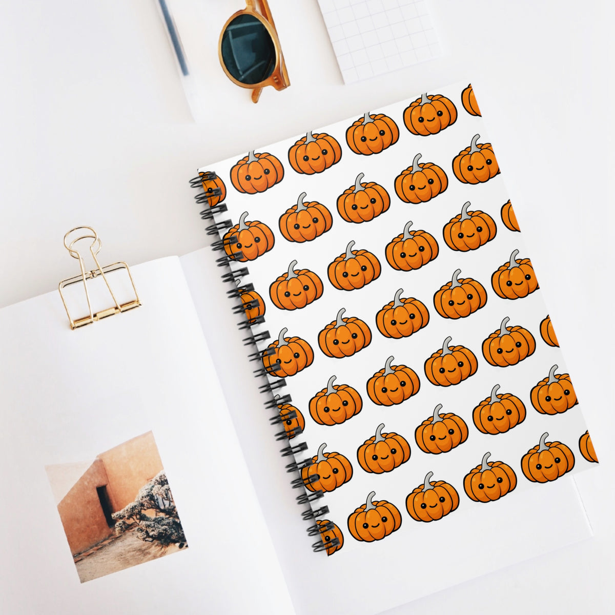 Pumpkin Themed Spiral Notebook - Perfect for Fall and Halloween, Pumpkin Decor, Journaling, School Supplies, Gifts for Kids