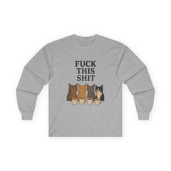Funny Cat Long Sleeve Tee, Humor Shirt for Cat Lovers, Casual Wear, Gift for Friends, Birthday Tee, Relaxed Fit