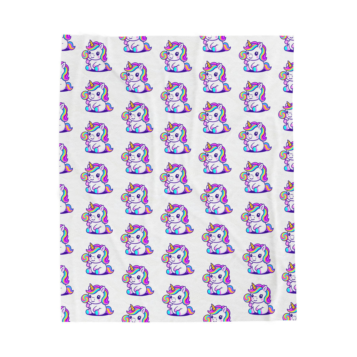 Magical Unicorn Velveteen Plush Blanket, Kids Blanket, Cozy Throw, Ideal Gift, Cute Decor, Soft Home Accessory