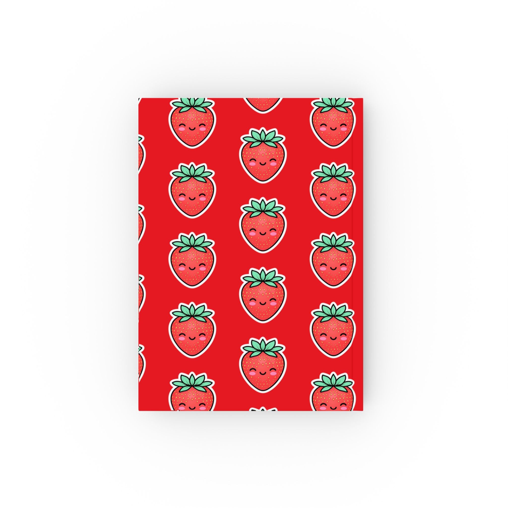 Cute Strawberry Hard Backed Journal with Kawaii Design, Perfect for Note-Taking, Journaling, Gift for Students, Summer Vibes, Cute [...]