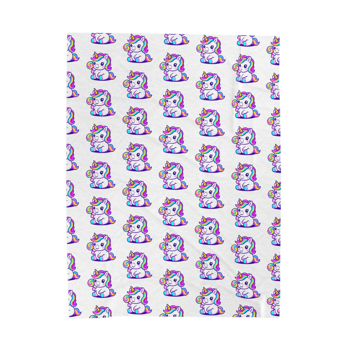 Magical Unicorn Velveteen Plush Blanket, Kids Blanket, Cozy Throw, Ideal Gift, Cute Decor, Soft Home Accessory
